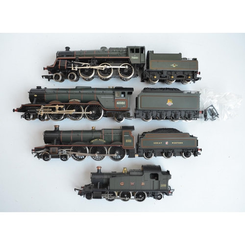 12 - Eight boxed OO gauge electric steam train models, various manufacturers to include Bachmann 053 Stan... 