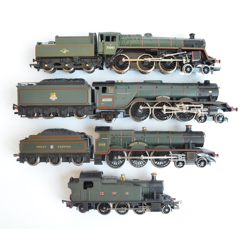 12 - Eight boxed OO gauge electric steam train models, various manufacturers to include Bachmann 053 Stan... 