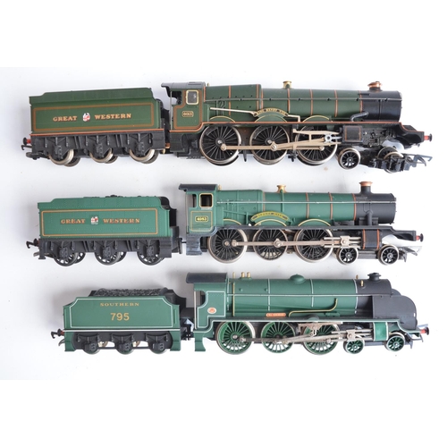 13 - Seven boxed previously run OO gauge electric steam train models, mostly Hornby to include Hornby R34... 