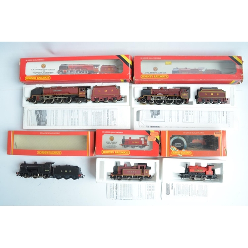 14 - Five boxed OO gauge electric steam train models from Hornby to include R357 LMS 4-6-0 Patriot Class ... 