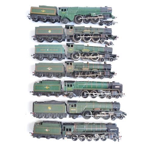 21 - Fourteen previously run OO gauge electric steam train models, various manufacturers to include Bachm... 