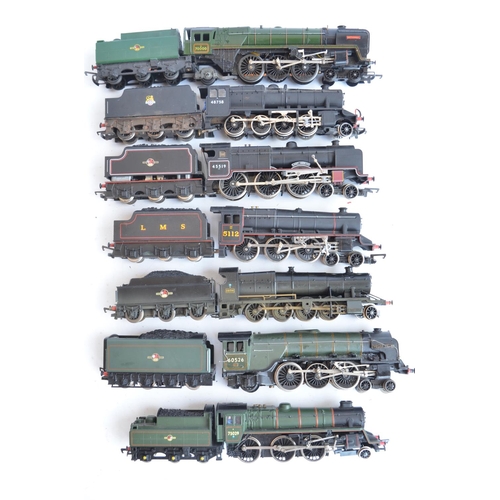 21 - Fourteen previously run OO gauge electric steam train models, various manufacturers to include Bachm... 