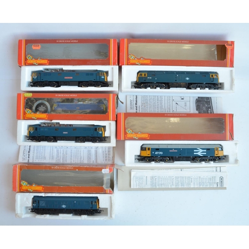 22 - Fifteen previously run boxed OO gauge electric diesel locomotive train models from Hornby and Mainli... 