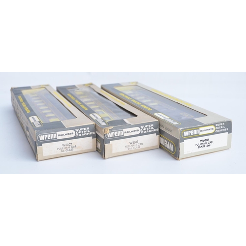 7 - Three boxed Wrenn OO gauge Pullman Super Detail coaches (standard release) to include W6000 2nd clas... 