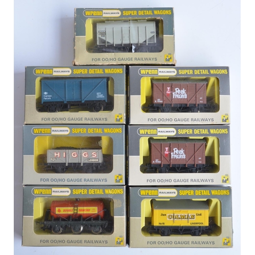 8 - Seven boxed OO gauge Wrenn railway Super Detail wagons to include 2x W4318 Peek Freans ventilated va... 