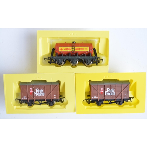 8 - Seven boxed OO gauge Wrenn railway Super Detail wagons to include 2x W4318 Peek Freans ventilated va... 