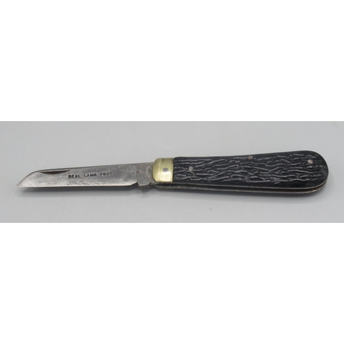 383 - William Powell gunmakers steel folding pocket knife in the style of a shotgun lock side plate. Blade... 