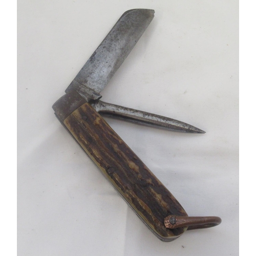 391 - 19th century Joseph Allen and Sons of Sheffield vintage folding pocket knife with minor signs of age... 