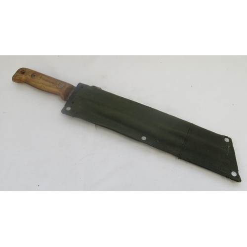 399 - Martindale Golok British Army issue no.2 pattern machete in good condition, dated 1987, complete wit... 