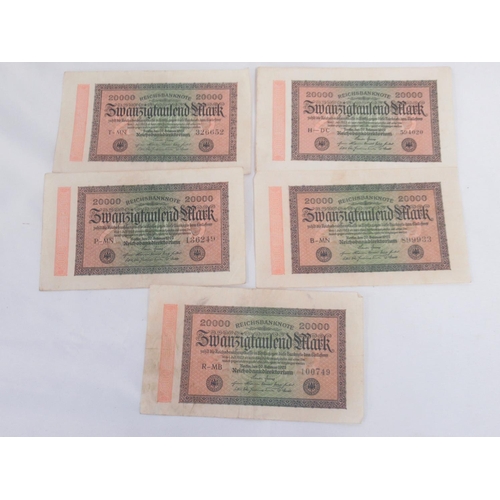 219 - Linder folder containing mixed collection of German banknotes (123)