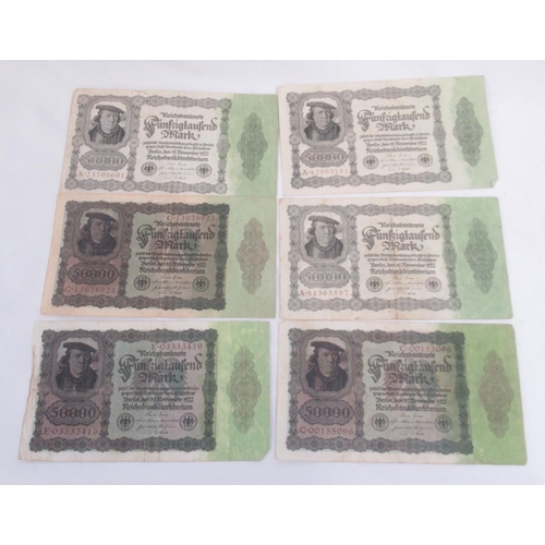 219 - Linder folder containing mixed collection of German banknotes (123)