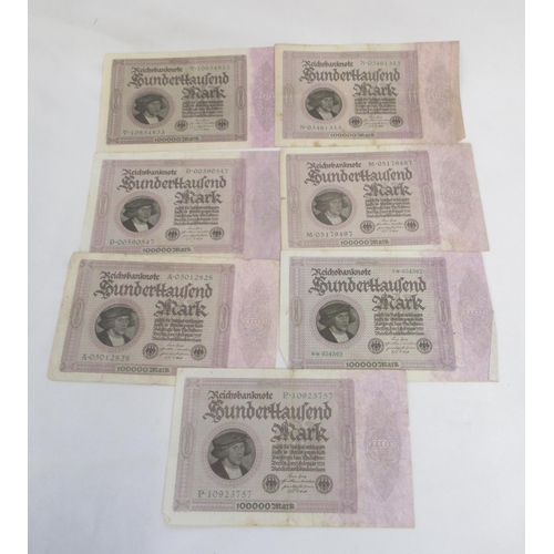 219 - Linder folder containing mixed collection of German banknotes (123)