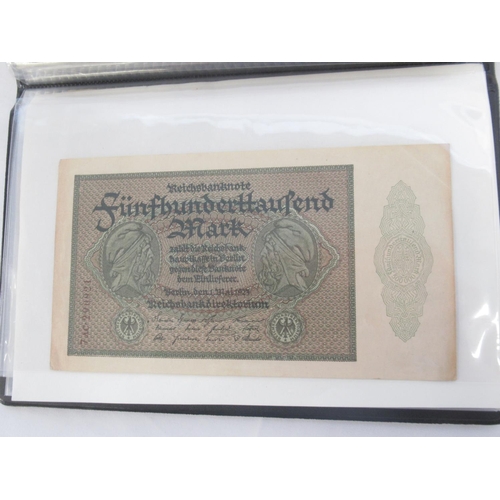 219 - Linder folder containing mixed collection of German banknotes (123)