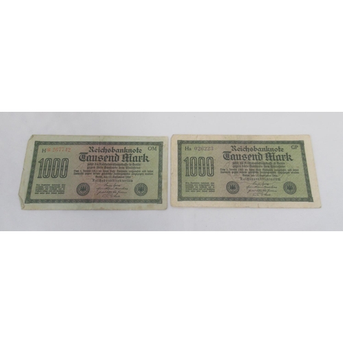 219 - Linder folder containing mixed collection of German banknotes (123)