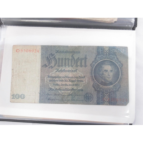 219 - Linder folder containing mixed collection of German banknotes (123)