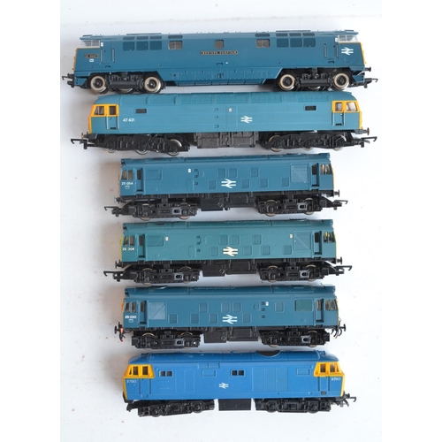 27 - Nine previously run boxed OO gauge electric diesel locomotive train models (4x Class 25, 2x Class 29... 