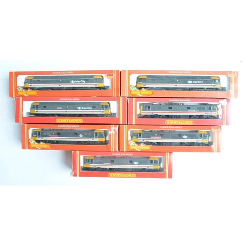 29 - Seven previously run boxed OO gauge electric diesel locomotive train models from Hornby to include 4... 