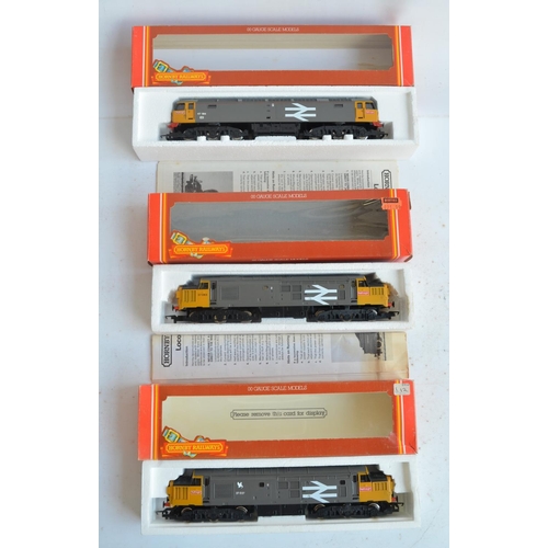 30 - Six previously run boxed OO gauge electric diesel locomotive train models from Hornby, all BR Railfr... 