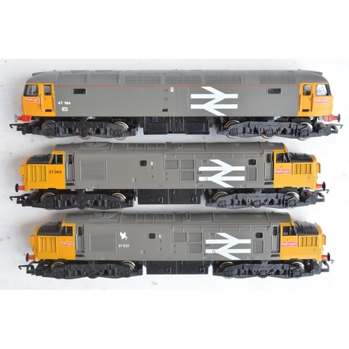 30 - Six previously run boxed OO gauge electric diesel locomotive train models from Hornby, all BR Railfr... 