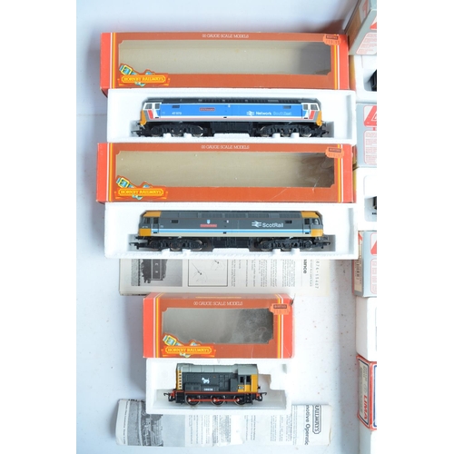 32 - Collection of previously run boxed OO gauge electric locomotive train models from Hornby and Lima to... 