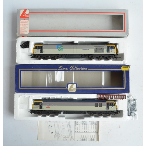 33 - Two OO gauge electric locomotive models from Lima to include 204873A7 Class 92 Severn 92028 and 2050... 