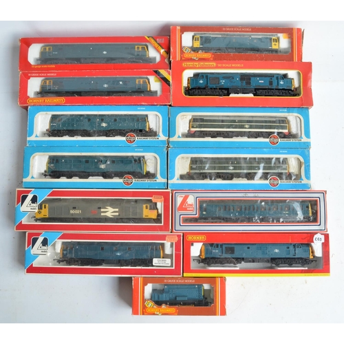 34 - Thirteen previously run OO gauge electric diesel locomotive train models from Hornby, Airfix, Tri-an... 