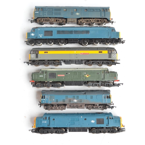 35 - Thirteen previously run OO gauge electric diesel locomotive train models from Hornby, Lima, Mainline... 