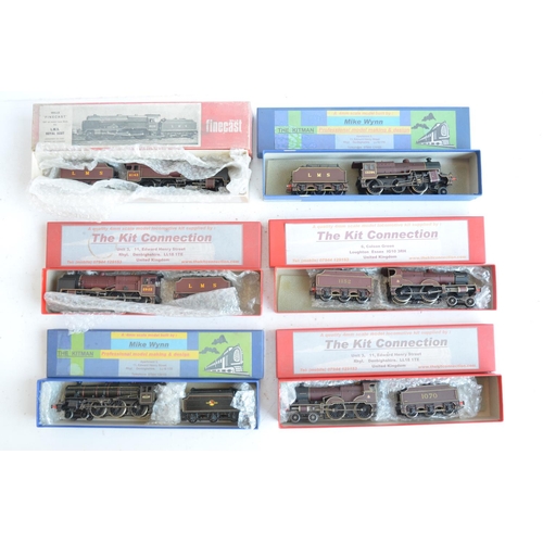 40 - Six kitbuilt white metal and brass OO gauge steam locomotive models with boxes