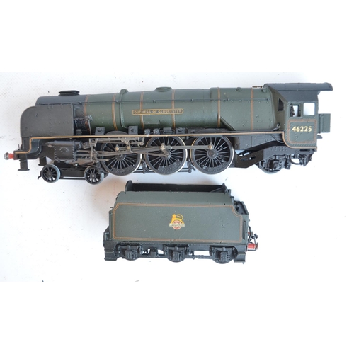 41 - Four kitbuilt white metal and brass OO gauge steam locomotive models in BR green livery, all with bo... 