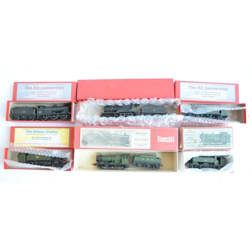 42 - Six kitbuilt white metal and brass OO gauge steam locomotive models, all with boxes