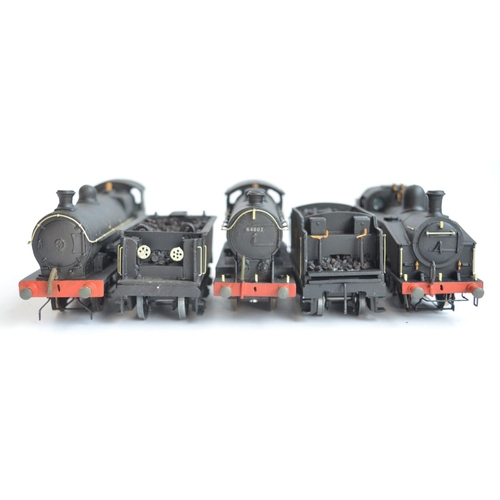 52 - Three kitbuilt white metal and brass OO gauge electric steam locomotive models with boxes