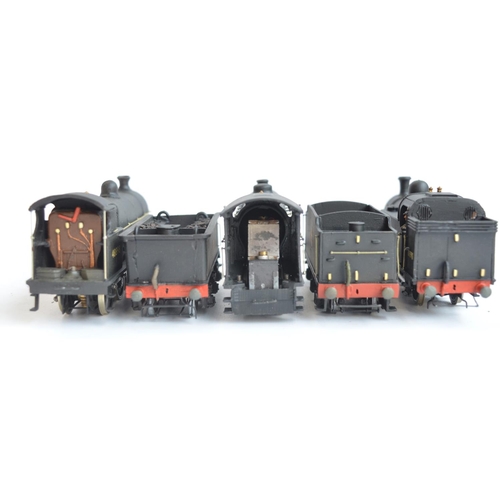 52 - Three kitbuilt white metal and brass OO gauge electric steam locomotive models with boxes