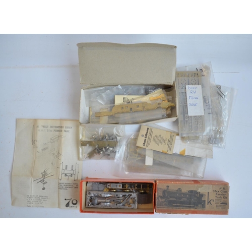 54 - Collection of unbuilt OO gauge white metal and brass steam locomotive kits and parts from McGowan Mo... 