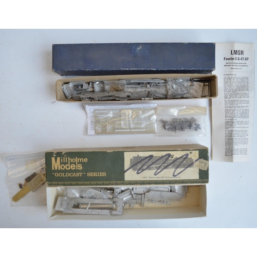 54 - Collection of unbuilt OO gauge white metal and brass steam locomotive kits and parts from McGowan Mo... 