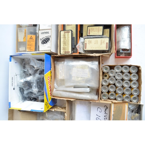 58 - Extensive collection of spare OO gauge railway model kit parts, spares and accessories to include Ga... 