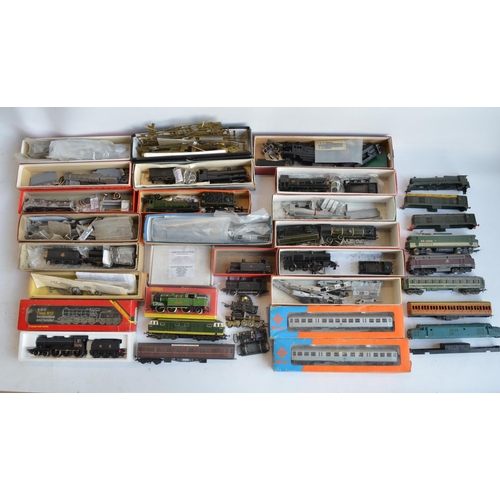 59 - Collection of generally partially built OO gauge white metal and brass steam locomotive kits (mostly... 