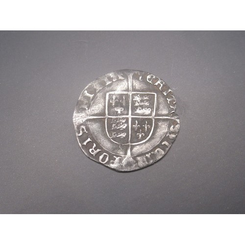 Silver Post-Medieval groat of Mary dating to the period AD 1553-1554, Mint of London. Obv. Long Cross Fourchee over Royal Shield, Rev. Pomegranate initial mark.

Provenance: Found by previous owner metal detecting in Ryedale in the Barton-Le-Street Civil Parish , registered via the Portable Antiquities Scheme. Unique ID: YORYM-064468