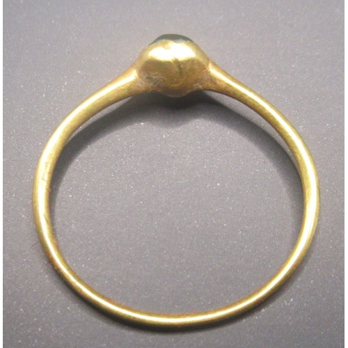 203 - An incomplete gold finger ring of medieval date, c.AD 1200 - 1300. and a cut down Masonic ring

Prov... 