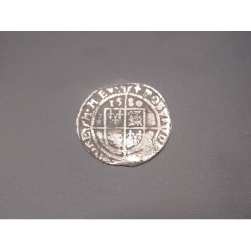 209 - A silver Post-Medieval threepence of Elizabeth I (AD 1558-1603) dated to AD 1580. Second Issue. Squa... 