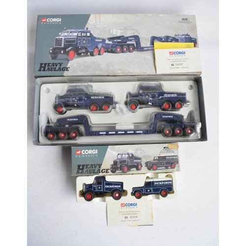 78 - Four boxed 1/50 scale limited edition diecast Heavy Haulage series models from Corgi to include 3x l... 