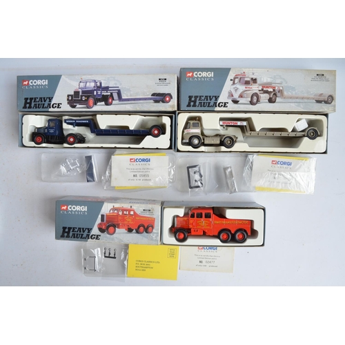 79 - Nine boxed 1/50 scale limited edition diecast Heavy Haulage series models from Corgi to include 1280... 