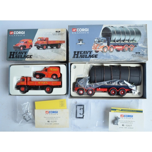 79 - Nine boxed 1/50 scale limited edition diecast Heavy Haulage series models from Corgi to include 1280... 