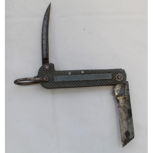 411 - Rodgers of Sheffield military Jack knife. Numbers, 445 and 2306, with broad arrow