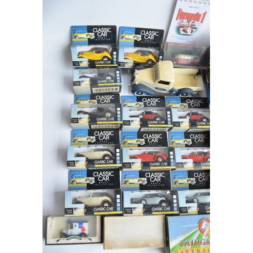 90 - Collection of mostly boxed diecast vehicle models from Corgi, Maisto, Burago, Lledo, Matchbox etc, c... 