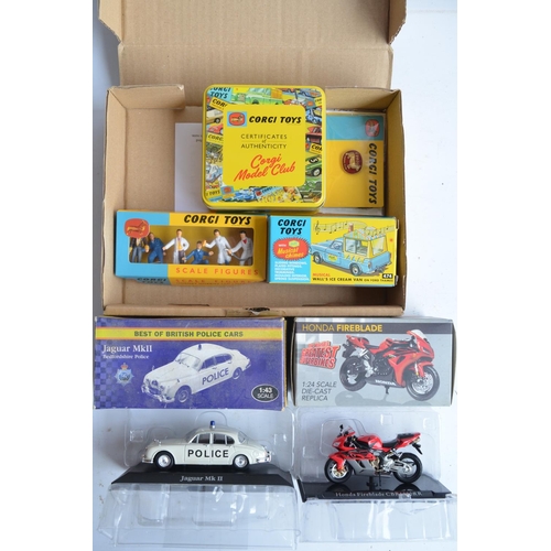 90 - Collection of mostly boxed diecast vehicle models from Corgi, Maisto, Burago, Lledo, Matchbox etc, c... 