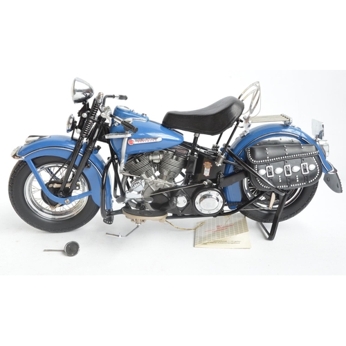 92 - Franklin Mint 1/10 scale 1948 Harley Davidson FL 'The First Panhead', diecast and plastic static mod... 