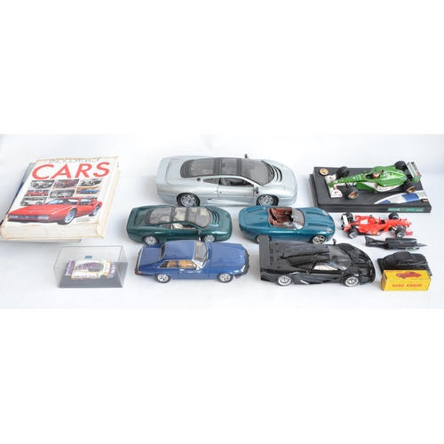 95 - Collection of unboxed diecast Jaguar, McLaren and Ferrari models from Maisto, Hot Wheels, Lledo, NT ... 