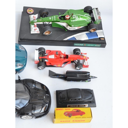 95 - Collection of unboxed diecast Jaguar, McLaren and Ferrari models from Maisto, Hot Wheels, Lledo, NT ... 