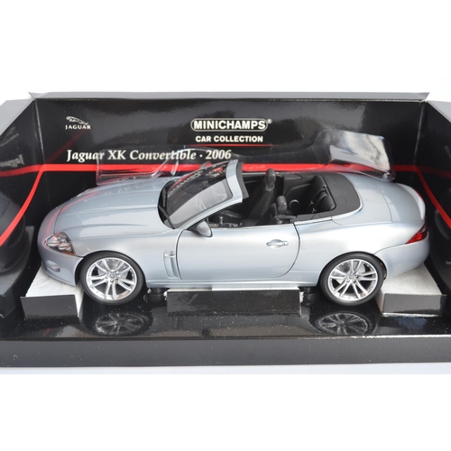 96 - Collection of boxed and unboxed diecast Jaguar model cars to include a boxed Minichamps 1/18 scale J... 