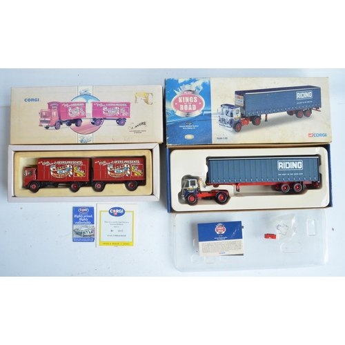 98 - Collection of boxed diecast vehicle and truck models from Corgi and Atlas Editions including Eddie S... 